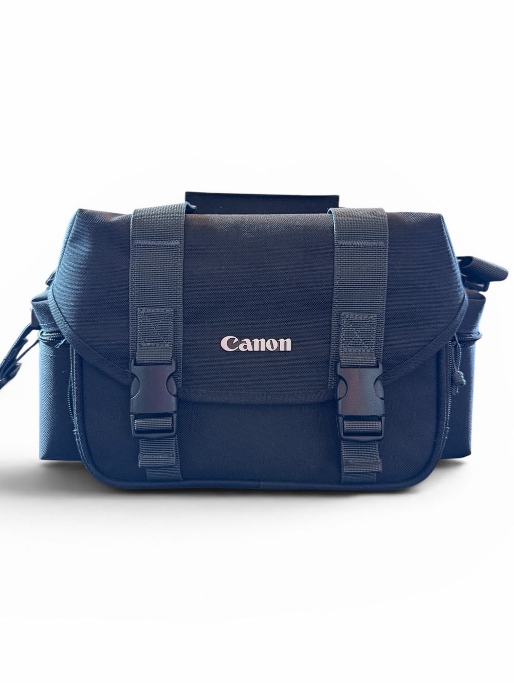 Canon Black Messenger Camera Bag with Buckle Straps Excellent Condition